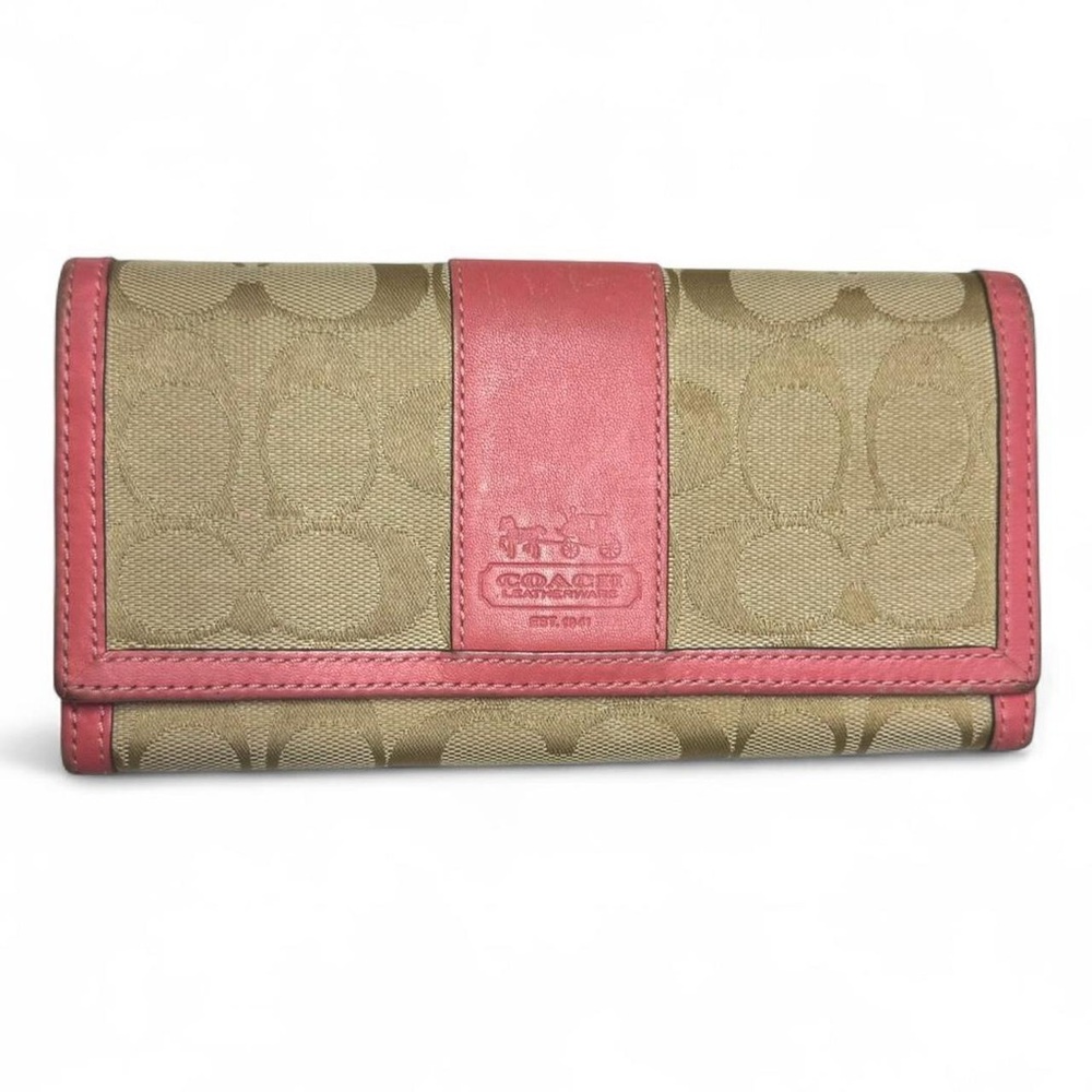 Coach Beige and Pink Wallet
